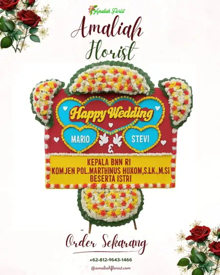 Papan Bunga Pernikahan Cidokom